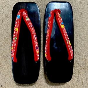 Authentic Japanese wooden geta. Purchased in Nagano in 2001.